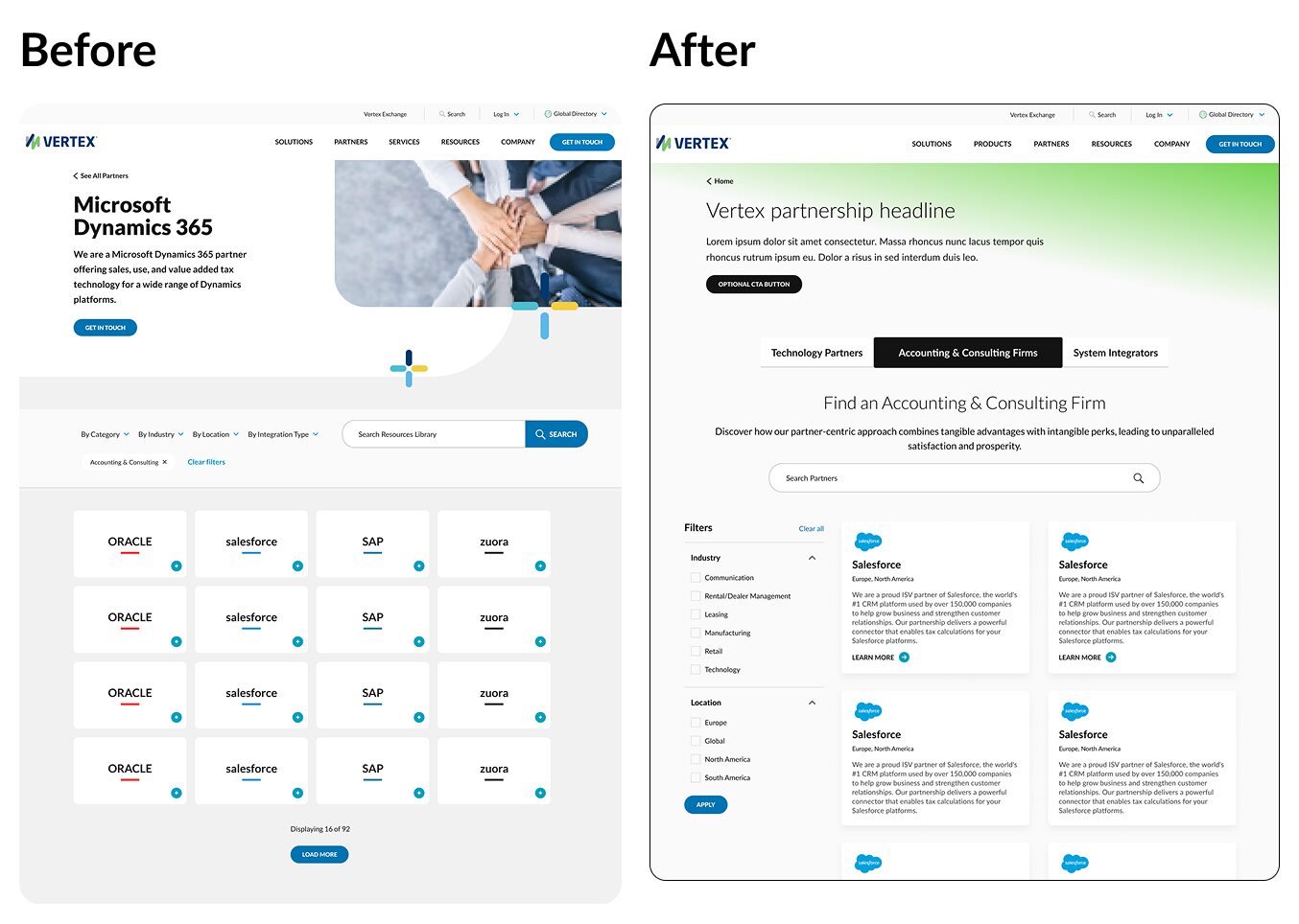 Before and after on mobile